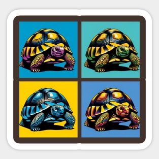 Russian Tortoise Pop Art - Exotic Reptile Sticker